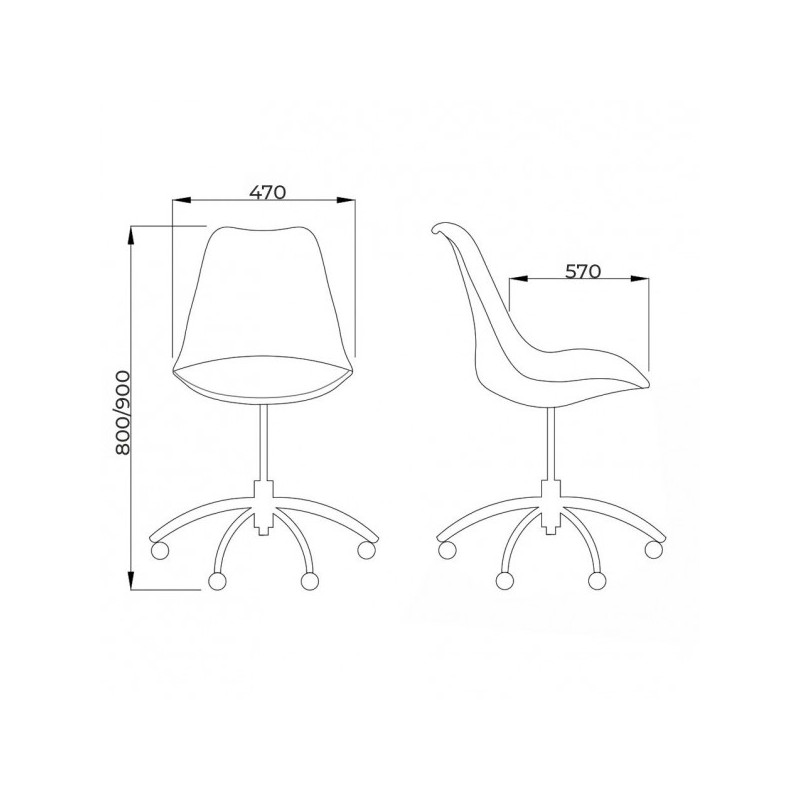 Кресло компьютерное AksHome Shell светло-серый схема