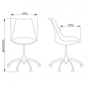 Кресло компьютерное AksHome Shell светло-серый схема