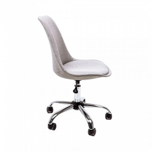 Кресло компьютерное AksHome Shell светло-серый вид сбоку