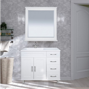 Тумба под умывальник Misty Купер 90 П-Куп01090-0124ЯЛ с зеркалом