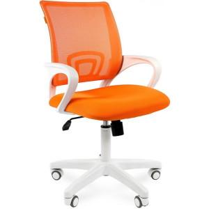 Кресло компьютерное Chairman 696 белый/оранжевый