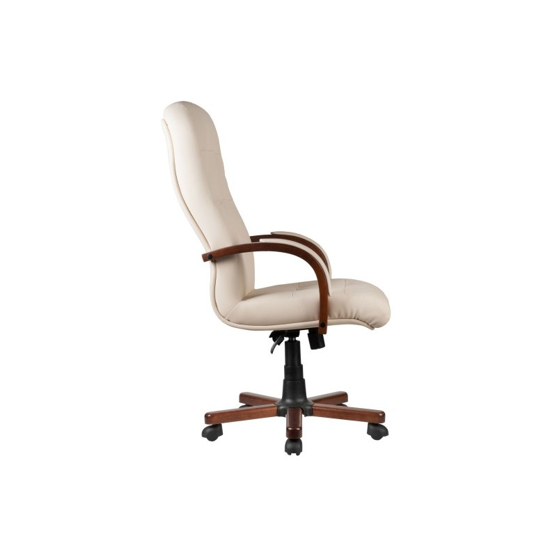 Кресло компьютерное Riva Chair M165 А бежевый вид сбоку