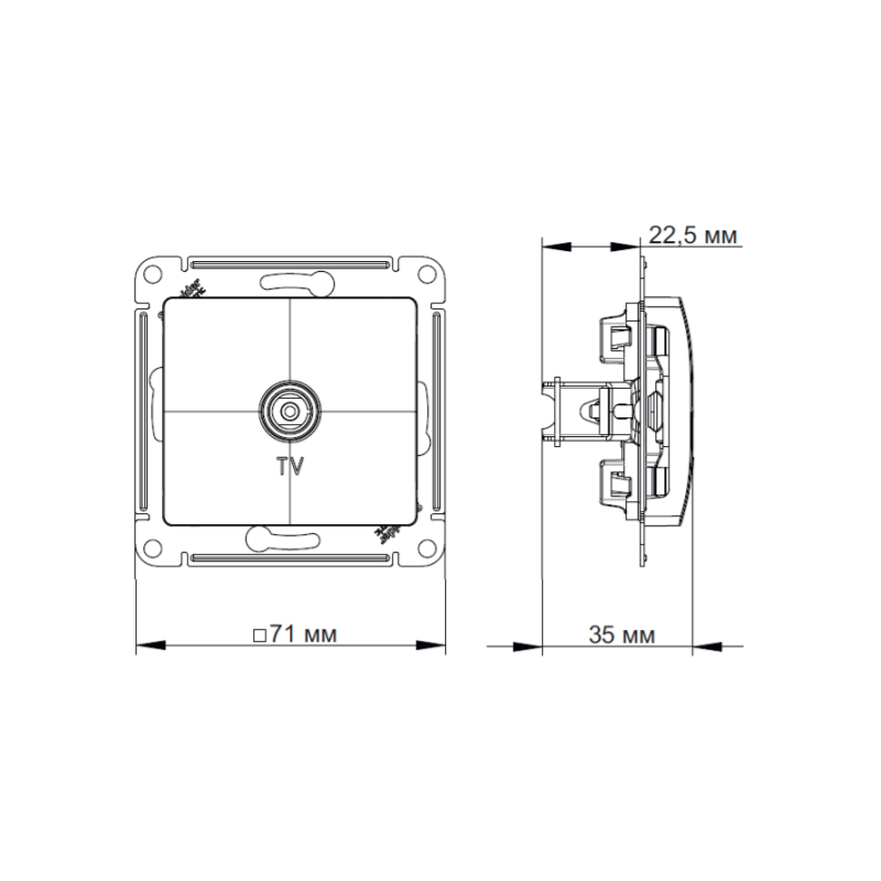 Розетка Schneider Electric Glossa GSL000793 антрацит параметры