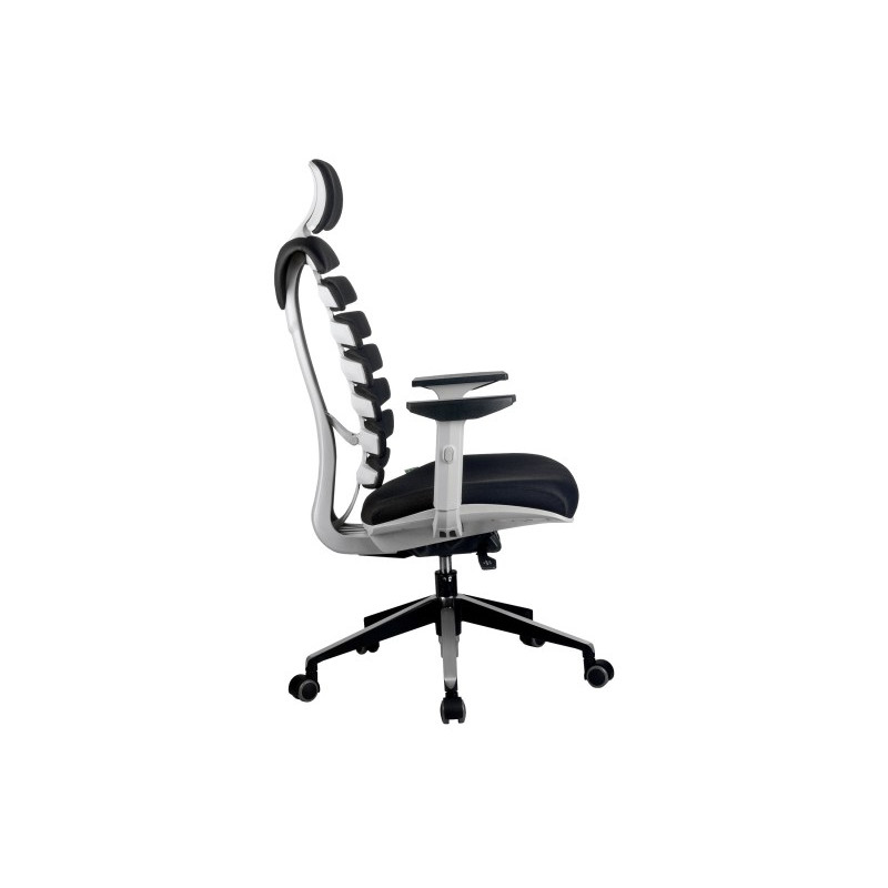 Кресло компьютерное Riva Chair Shark черный вид сбоку