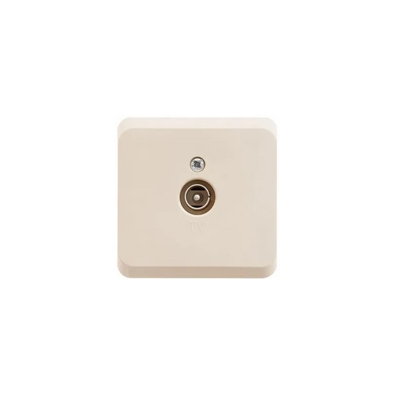 Розетка Schneider Electric Etud TVA-002K кремовая спереди