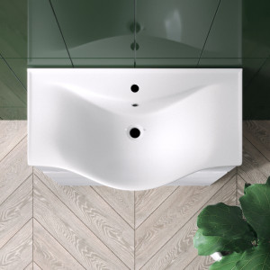 Умывальник Wellsee Bisou 60x45 в интерьере