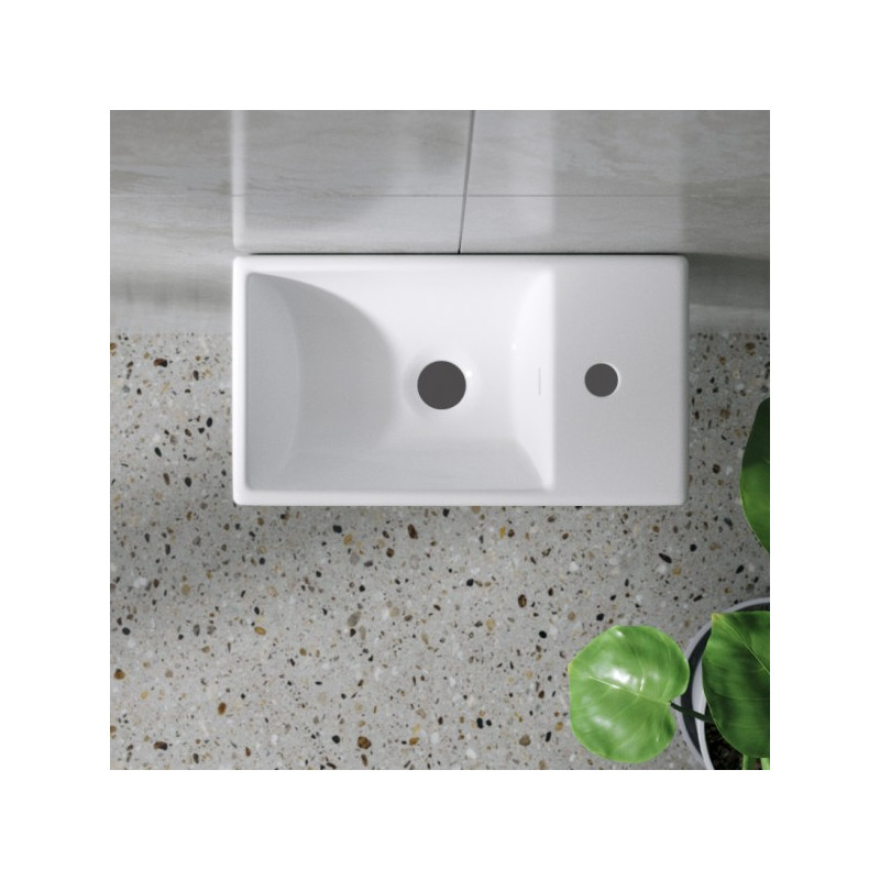 Умывальник Wellsee WC Area 40x22 L в интерьере