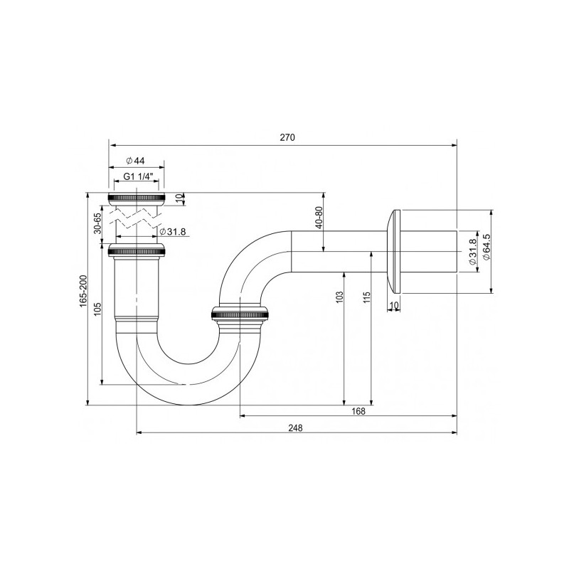 Сифон Wellsee Drainage System 182102000 параметры