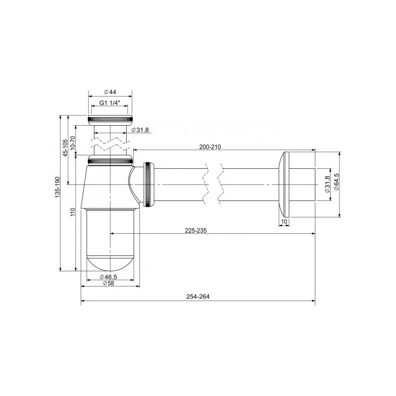 Сифон Wellsee Drainage System 182103000 параметры