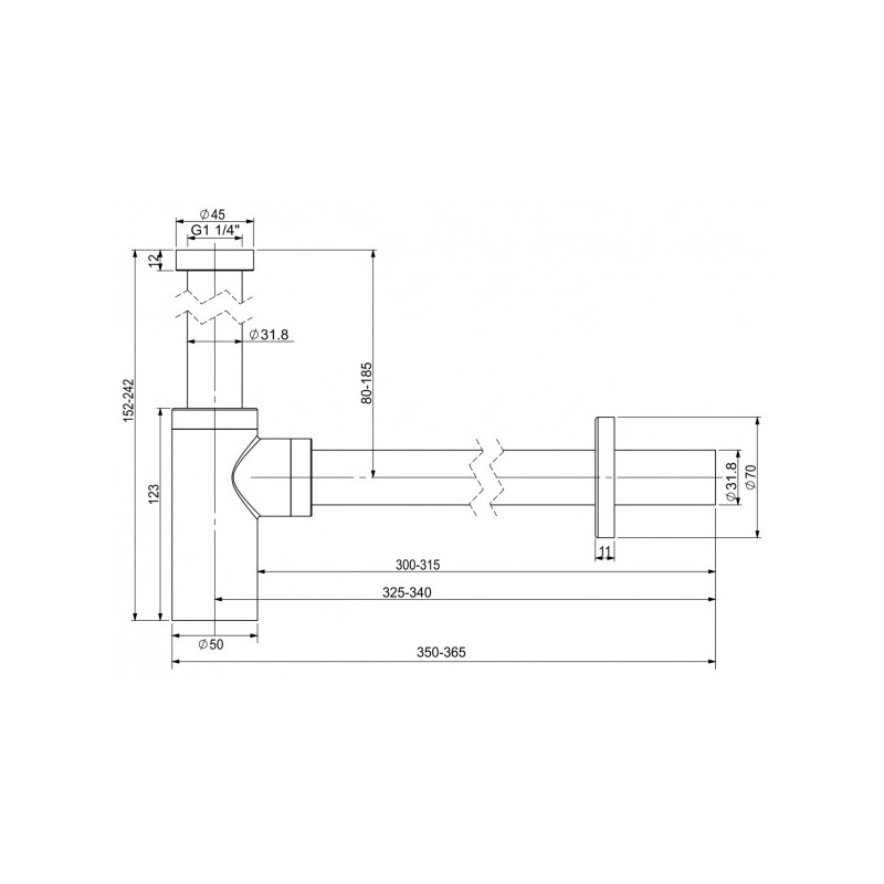 Сифон Wellsee Drainage System 182104000 параметры