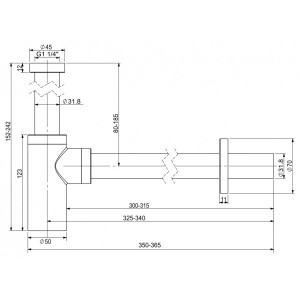Сифон Wellsee Drainage System 182104000 параметры