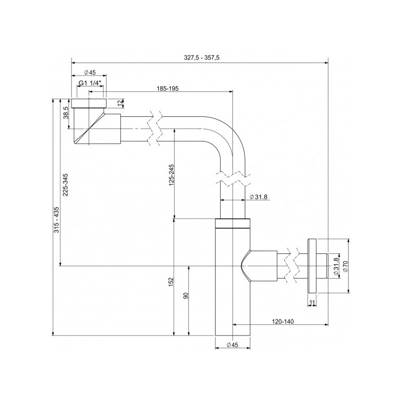 Сифон Wellsee Drainage System 182124000 параметры