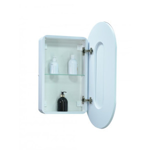 Шкаф с зеркалом Континент Elmage White Led 45х80 вид внутри