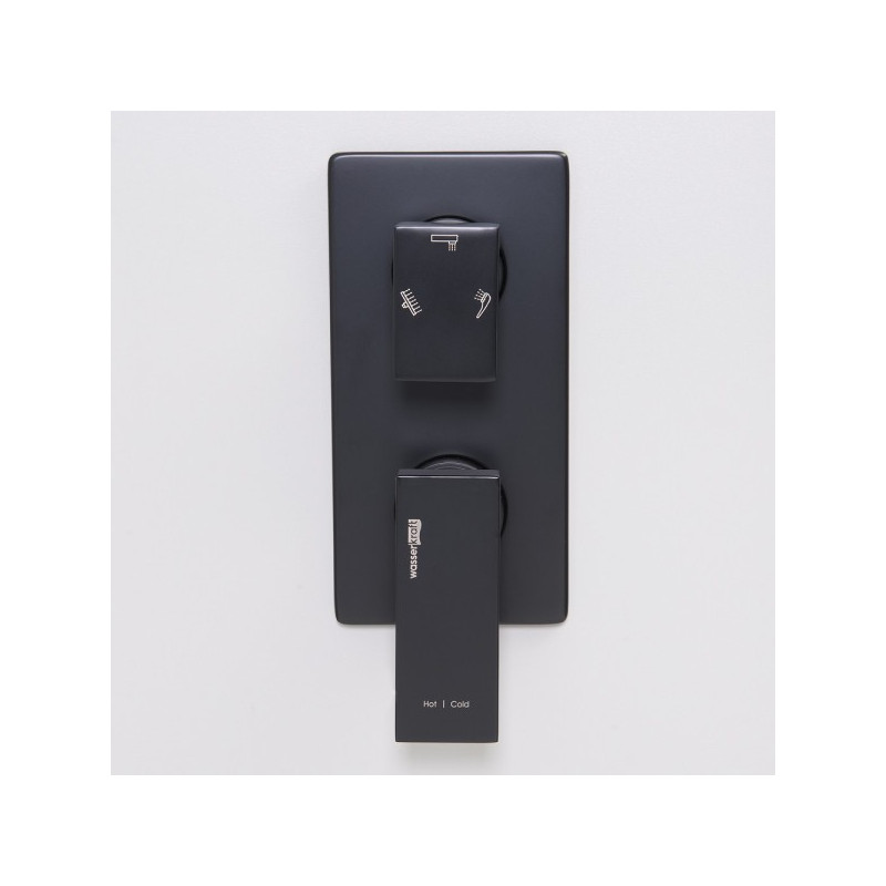 Смеситель Wasserkraft Abens 2071 матовый черный спереди