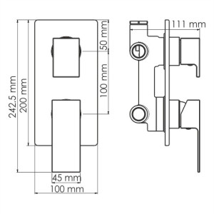 Смеситель Wasserkraft Abens 2071 матовый черный схема