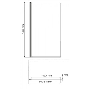 Душевая шторка Wasserkraft Berkel 48P01-80 схема