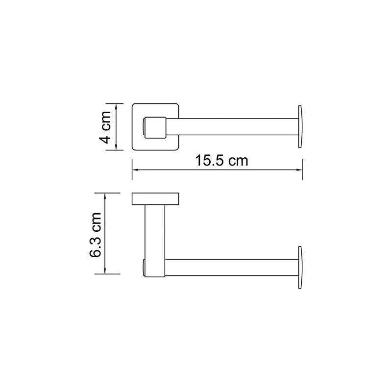 Держатель для туалетной бумаги WasserKraft Dill K-3996 схема