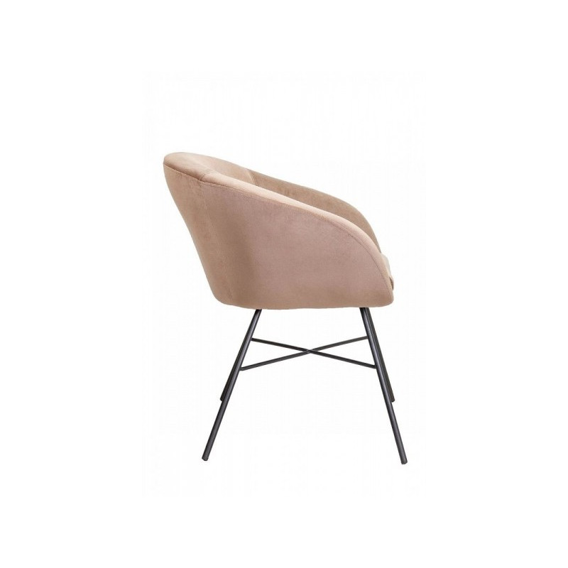 Стул AksHome Amur светло-коричневый/черный вид сбоку