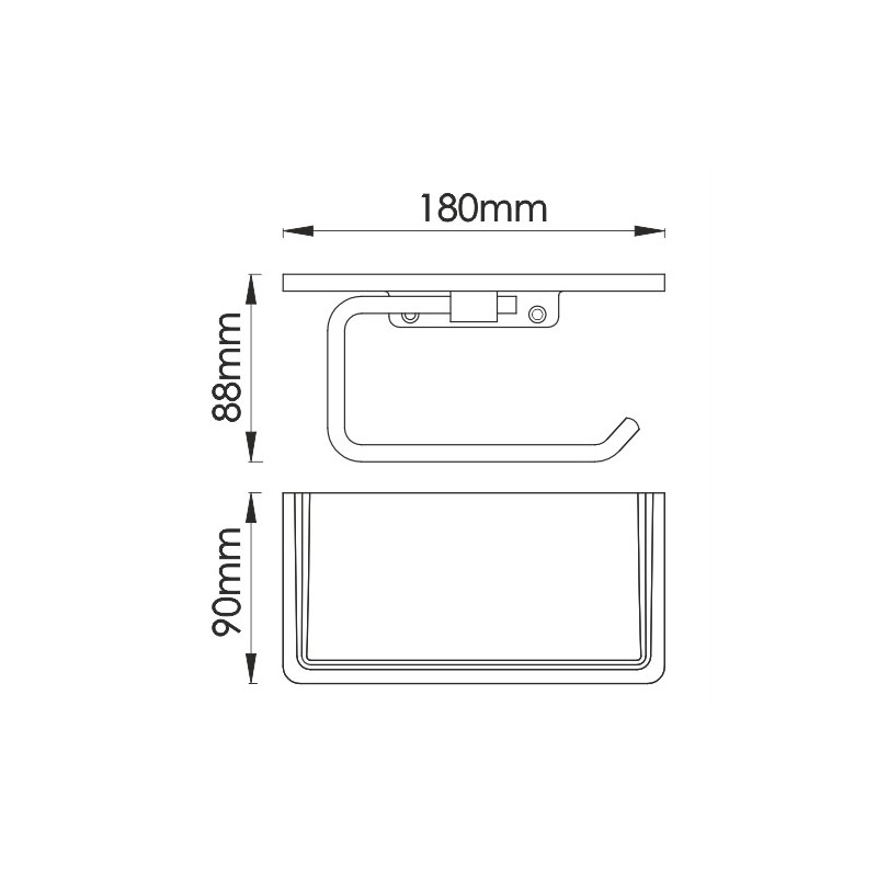 Держатель для туалетной бумаги WasserKraft K-1325 схема