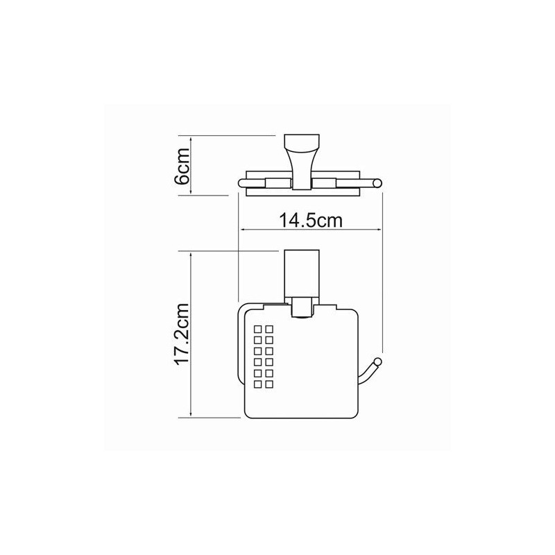Держатель для туалетной бумаги WasserKraft Leine K-5025 схема