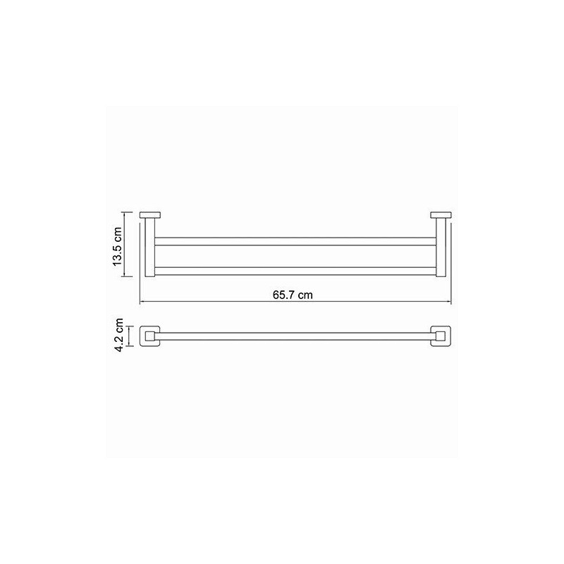 Держатель для полотенца WasserKraft Lippe K-6540 схема