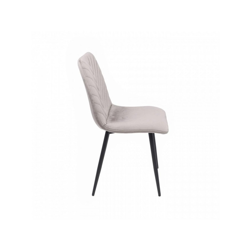 Стул AksHome Violin бежевый/черный вид сбоку