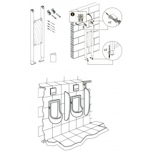 Инсталляция для поручня Ideal Standard Prosys R010567 установка