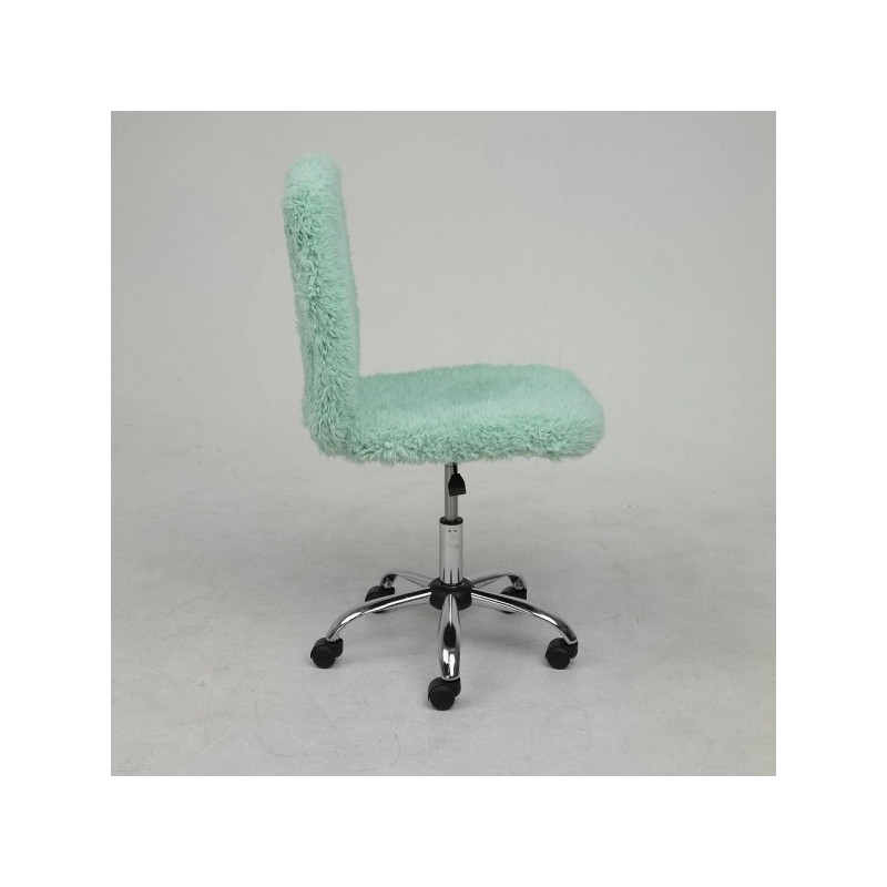 Кресло компьютерное AksHome Fluffy мятный вид сбоку