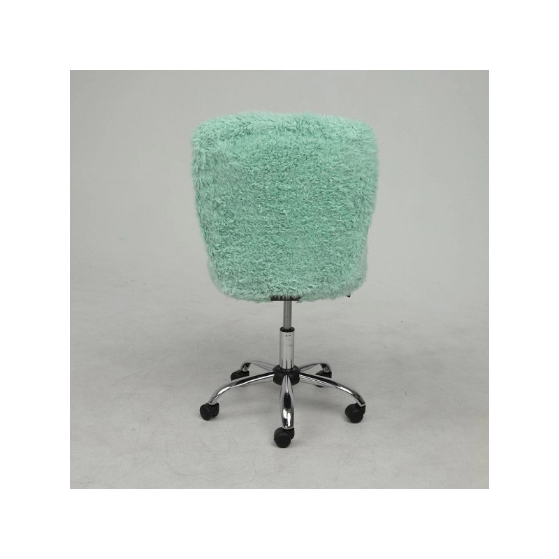 Кресло компьютерное AksHome Fluffy мятный вид сзади