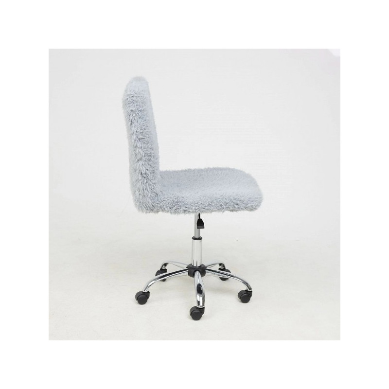 Кресло компьютерное AksHome Fluffy серый вид
