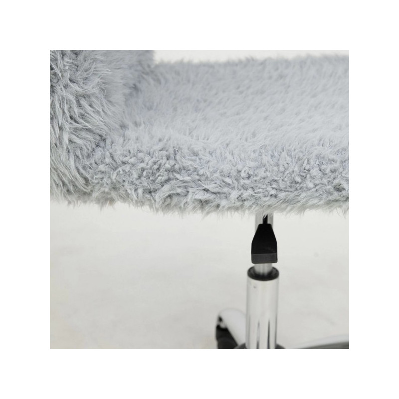 Кресло компьютерное AksHome Fluffy серый сиденье