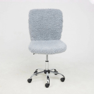 Кресло компьютерное AksHome Fluffy серый вид спереди