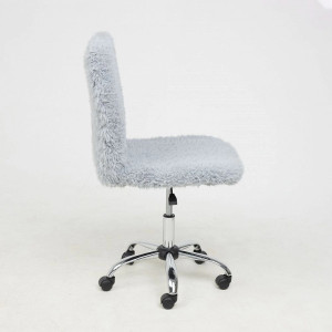 Кресло компьютерное AksHome Fluffy серый вид