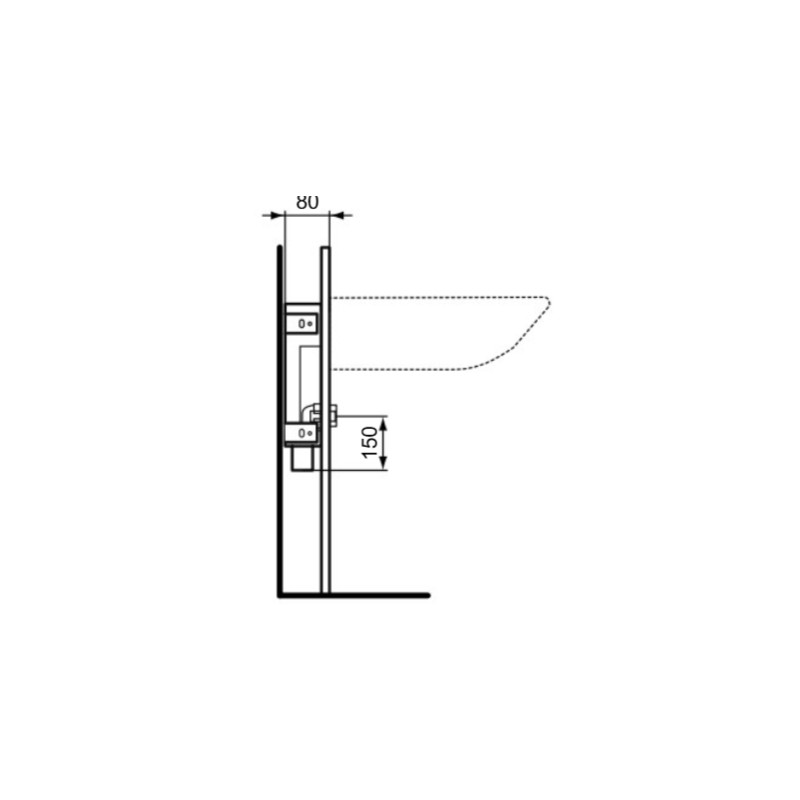Инсталляция для раковины Ideal Standard Prosys R016467 сбоку