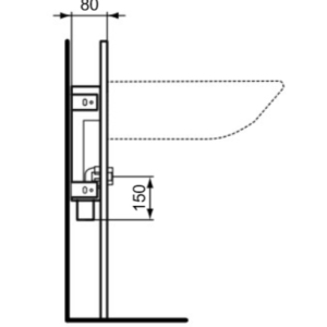 Инсталляция для раковины Ideal Standard Prosys R016467 сбоку