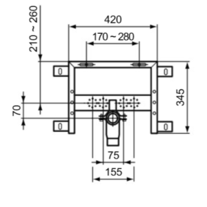 Инсталляция для раковины Ideal Standard Prosys R016467 параметры