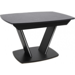 Кухонный стол Аврора Дрезден камень черный/черный