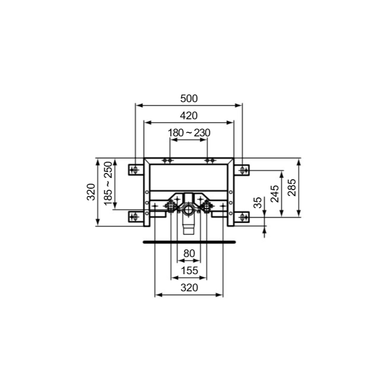 Инсталляция для биде Ideal Standard Prosys R016567 параметры
