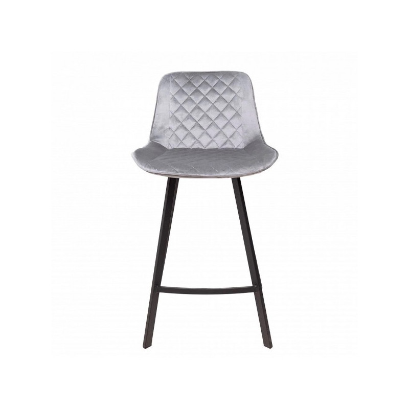 Стул AksHome Leros светло-серый/черный вид спереди