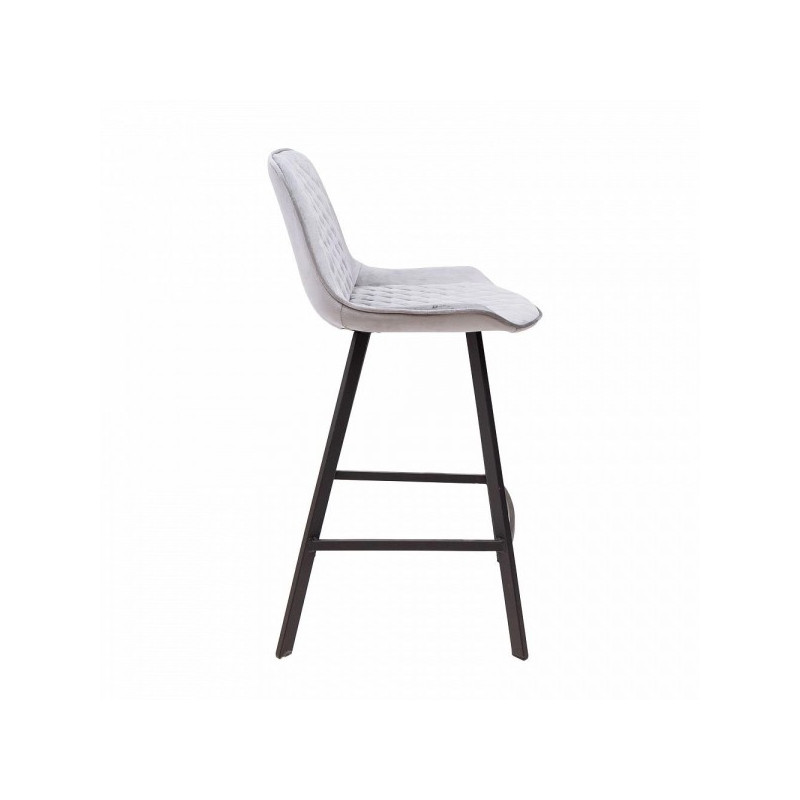 Стул AksHome Leros светло-серый/черный вид сбоку