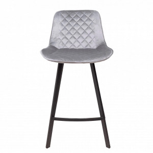 Стул AksHome Leros светло-серый/черный вид спереди