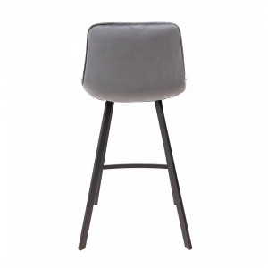 Стул AksHome Leros серый/черный вид сзади