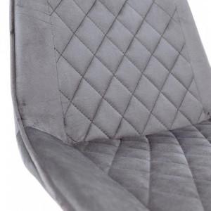 Стул AksHome Leros серый/черный спинка