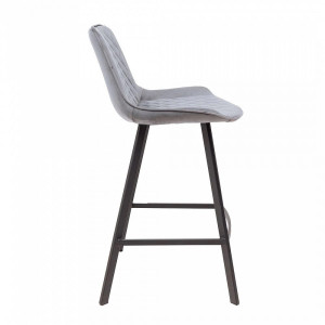 Стул AksHome Leros серый/черный вид сбоку