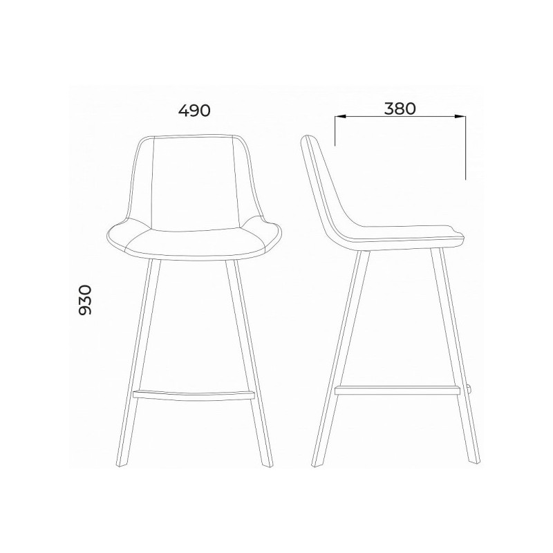 Стул AksHome Leros темно-зеленый схема