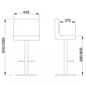 Стул AksHome Logos медовый/хром схема