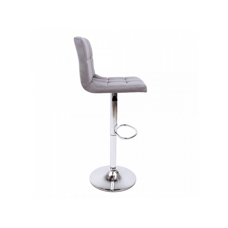 Стул AksHome Logos темно-серый/хром вид сбоку