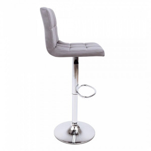 Стул AksHome Logos темно-серый/хром вид сбоку