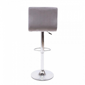 Стул AksHome Logos темно-серый/хром вид сзади