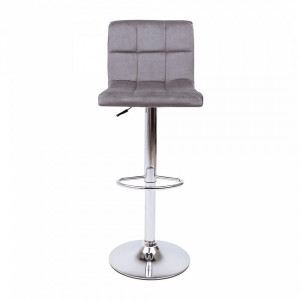 Стул AksHome Logos темно-серый/хром вид спереди